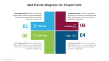 Load image into Gallery viewer, 2X2 Matrix Multicolor Diagram for PowerPoint-04
