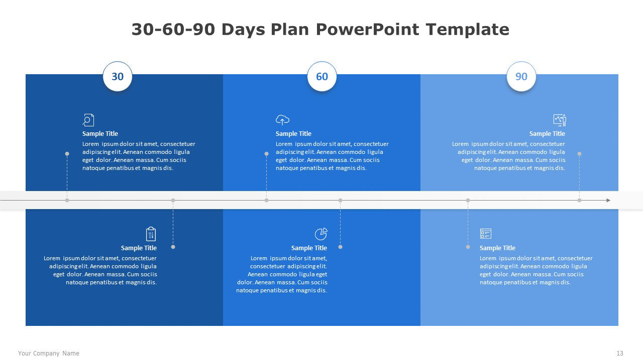 30 60 90 day plan powerpoint template