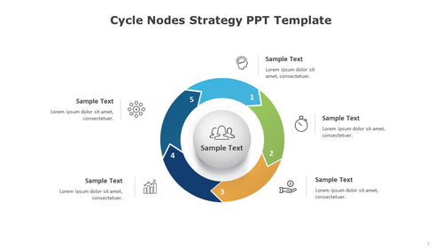 Cycle Nodes Strategy Multicolor Template for PowerPoint-01