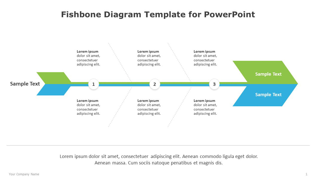 Fishbone Multicolor Diagram Template for PowerPoint-01