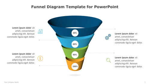 Funnel Diagram Multicolor Template for PowerPoint-01