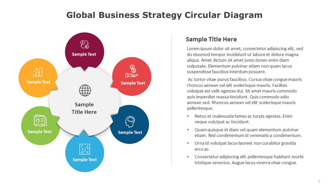 Global Business Strategy Circular Multicolor Diagram for PowerPoint-01