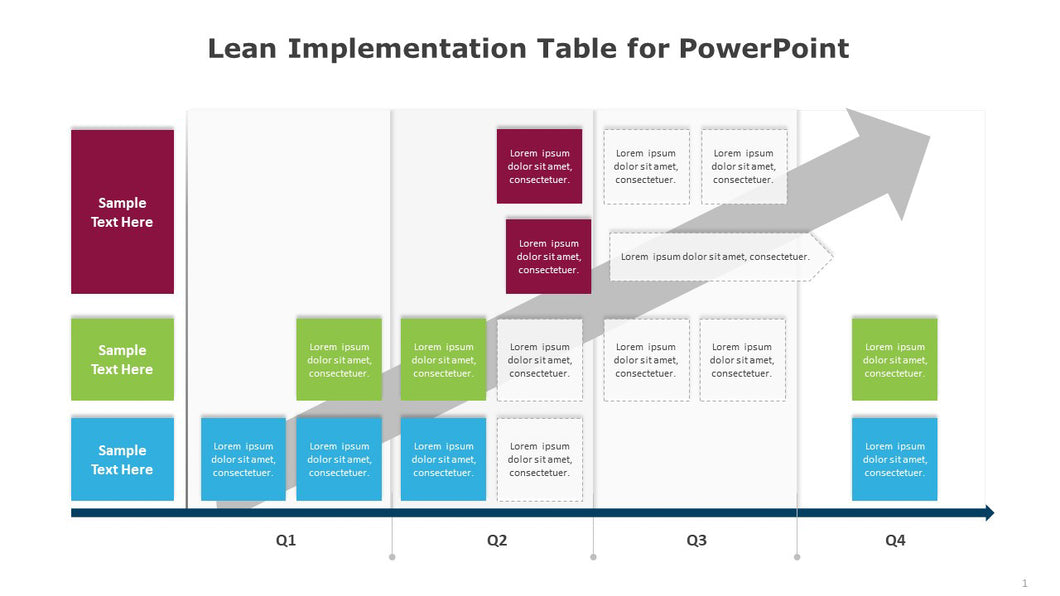 Lean Implementation Multicolor Table for PowerPoint-01