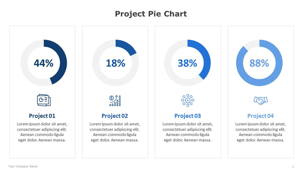 Project Pie Chart PPT Template